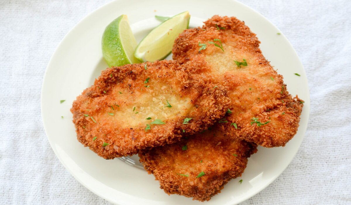 Bife de Carne à Milanesa na Airfryer