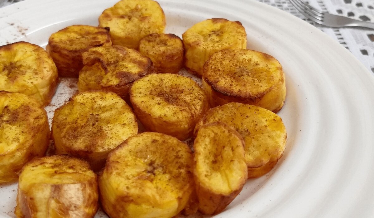 Receita com banana na airfryer