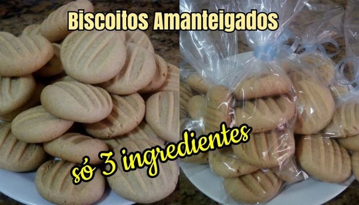 Biscoito amanteigado fácil 3 ingredientes