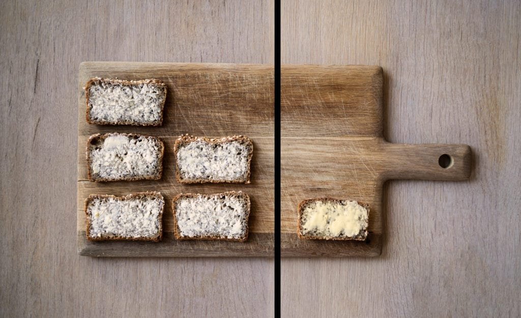 Manteiga vs. Margarina têm características distintas que podem influenciar nossa escolha na cozinha.